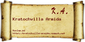 Kratochvilla Armida névjegykártya